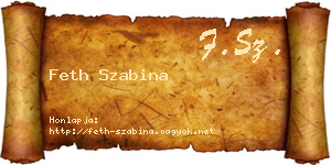 Feth Szabina névjegykártya