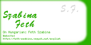 szabina feth business card